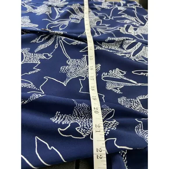 Susan Graver Printed LK Cutaway Hem Jacket Womens XL One Button 3/4 Slv Pockets - Picture 7 of 12